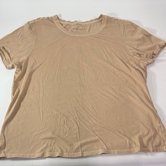 Dear John Tops - Dear John Women's Beige Short Sleeve Tee